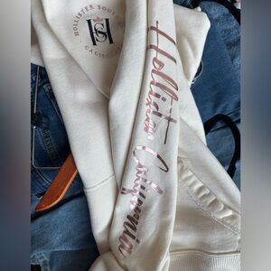 Hollister Cream Fleece Hoodie, XS, Women’s